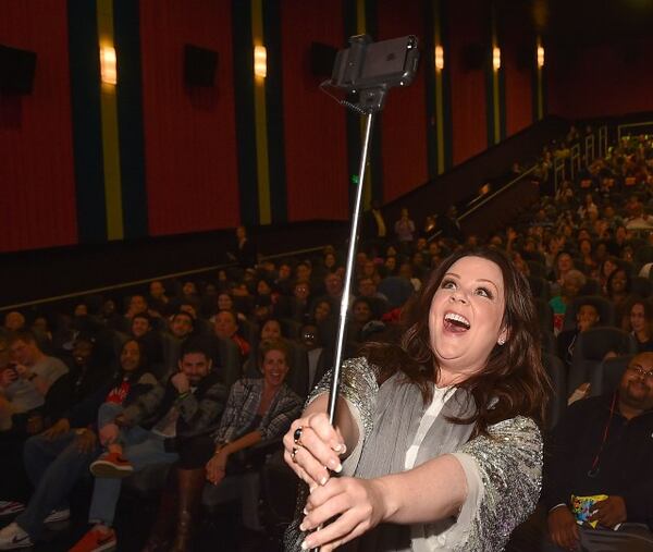 ATLANTA, GA - MARCH 30: Actress Melissa McCarthy introduces special "Spy" screening at Regal Atlantic Station on March 30, 2015 in Atlanta, Georgia. SPY opens nationwide on Friday, June 5. (Photo by Paras Griffin/Getty Images for 20th Century Fox) Actress Melissa McCarthy was in Atlanta filming "The Boss" when she made a surprise stop at a screening of "Spy." Photo by Paras Griffin/Getty Images for 20th Century Fox