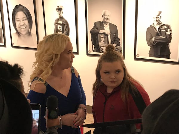 Alannah "Honey Boo Boo" Thompson at a "Growing Up Hip Hop Atlanta" screening earlier this year, with her mom (left) June Shannon.