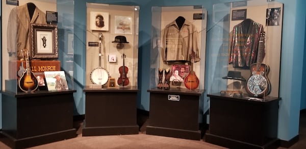 The Bluegrass Music Hall of Fame and Museum in Owensboro, Ky., exhibits artifacts from bluegrass legends, including Bill Monroe. Contributed by Wesley K.H. Teo