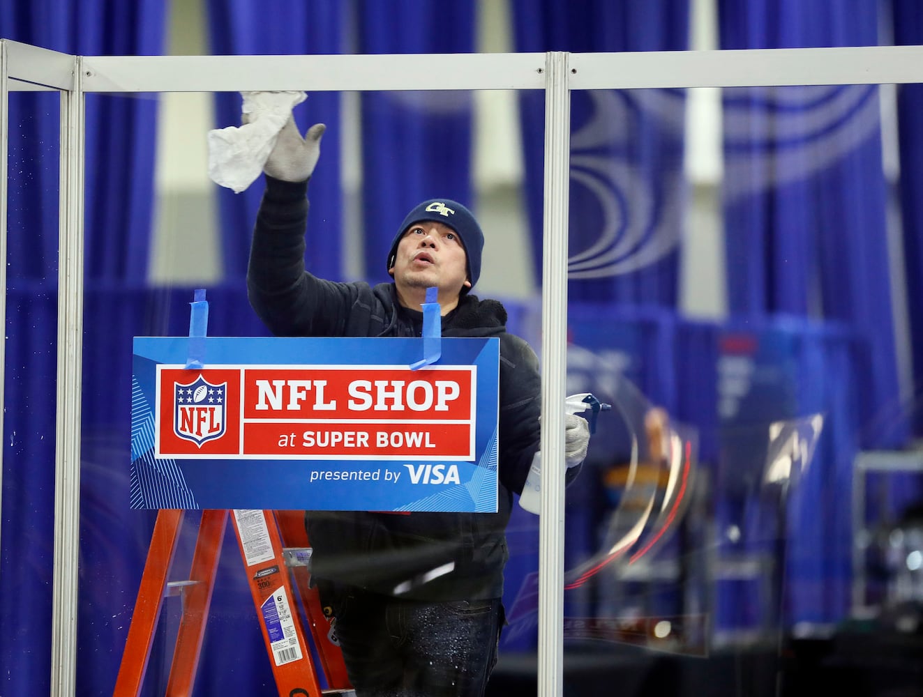 Photos: Setting up the Super Bowl Experience in Atlanta