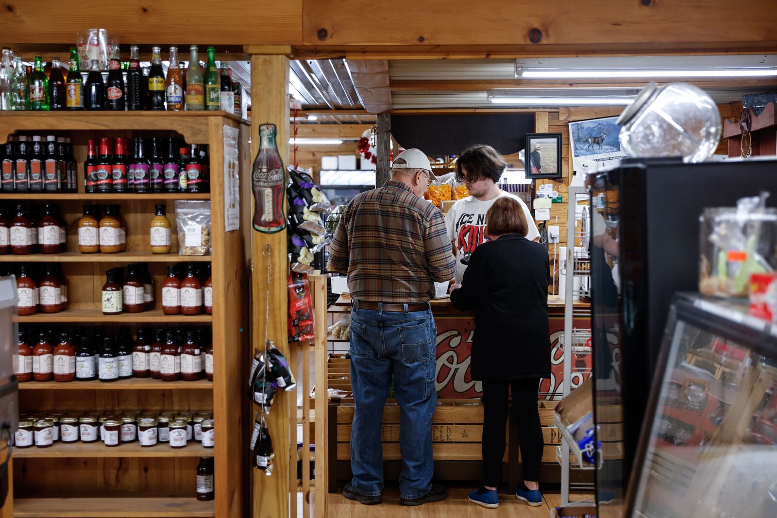 Customers shop at David and Katie's Amish Store in Homer, Ga. on Friday, April 5, 2024. (Natrice Miller/ AJC) 