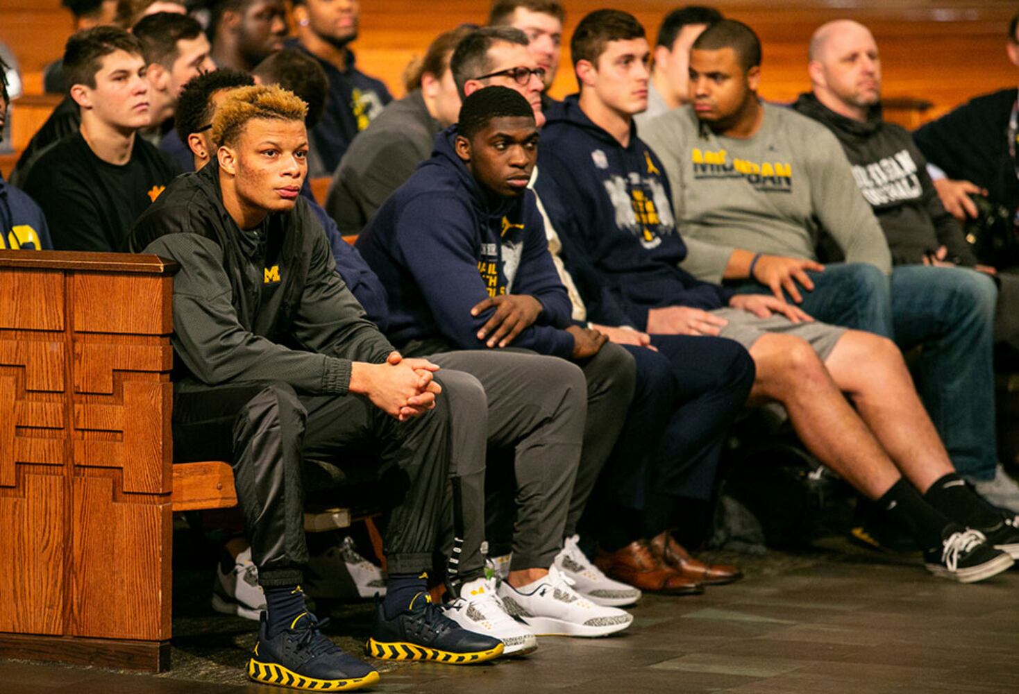 Michigan-Florida players visit Ebenezer Baptist Church