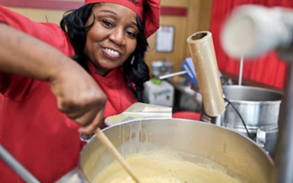 Miss D's is a popular spot to indulge in pralines or her "Triple" popcorn, with cheese, caramel and butter varieties mixed together.