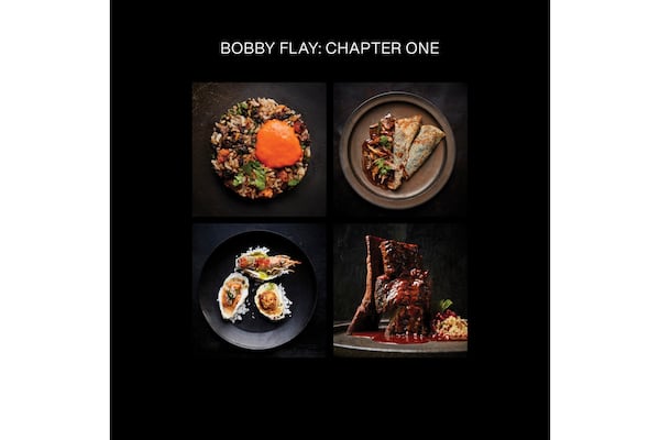 This cover image released by Clarkson Potter shows "Bobby Flay: Chapter One: Iconic Recipes and Inspirations from a Groundbreaking American Chef." (Clarkson Potter via AP)