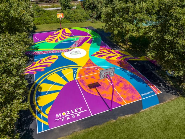 The Mozley Park mural is inspired by African kente cloth. Photo: Courtesy of SCAD