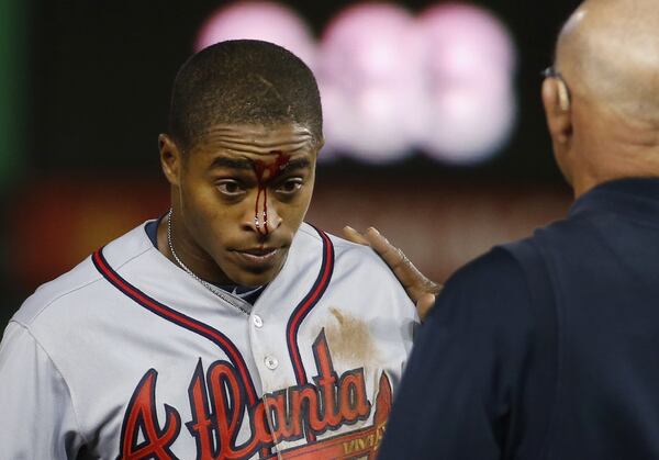 Mallex Smith's rookie season was eventful, beginning with a cut over his nose after a slide in his debut. (AP photo)