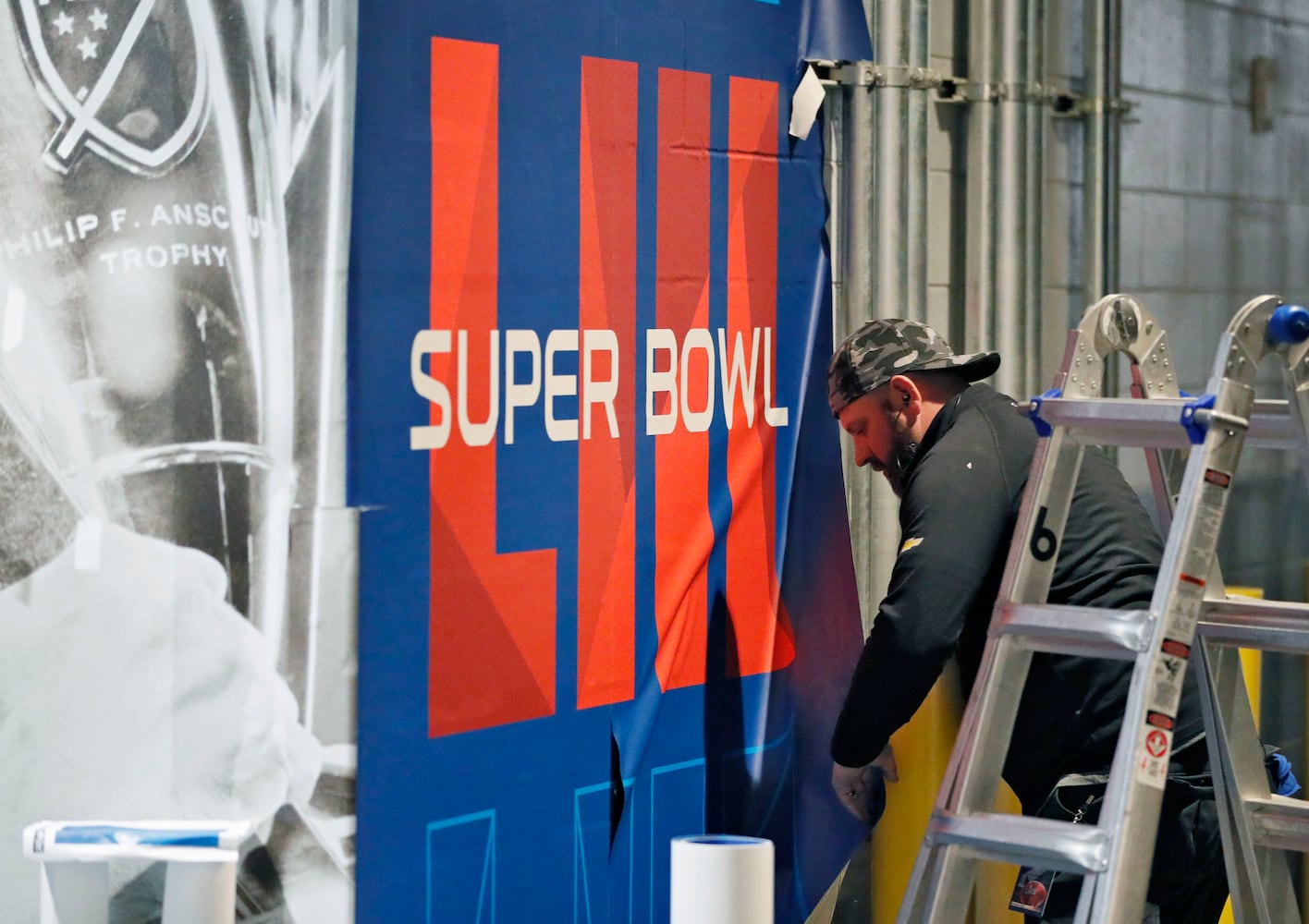 Photos: The field is shaping up for Atlanta’s Super Bowl