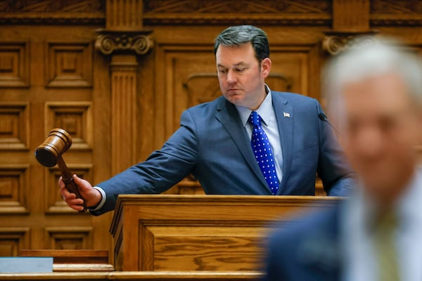 Lt. Gov. Burt Jones, shown during the Georgia General Assembly's 2024 session, proposed a $10,000 annual stipend for teachers willing to take firearms courses and carry guns in schools as a layer of protection against shooters. (Miguel Martinez /miguel.martinezjimenez@ajc.com)