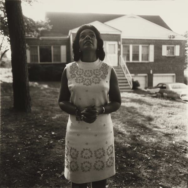 Diane Arbus' "Mrs. Martin Luther King
Jr. on Her Front Lawn, Atlanta, Ga., 1968."
Photo: Diane Arbus / Courtesy of High Museum of Art