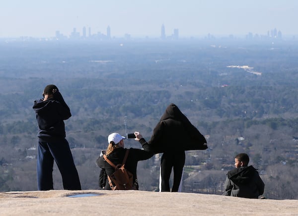 In his 'I Have A Dream' speech, Dr. Martin Luther King Jr. spoke of a symbolic bell of freedom ringing from the tops of Stone Mountain to the hills of Tennessee. Visitors can climb the steep 1.3-mile trail to enjoy the summit views of the Atlanta skyline. (Photo: Curtis Compton/ccompton@ajc.com)