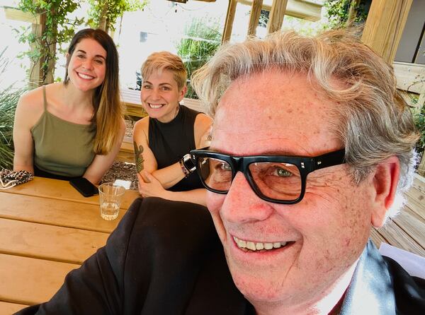 Grant Henry with his daughters Merci Treaster (left) and Mary Grace Henry, the day they first met at A Mano.
(Courtesy of Grant Henry)