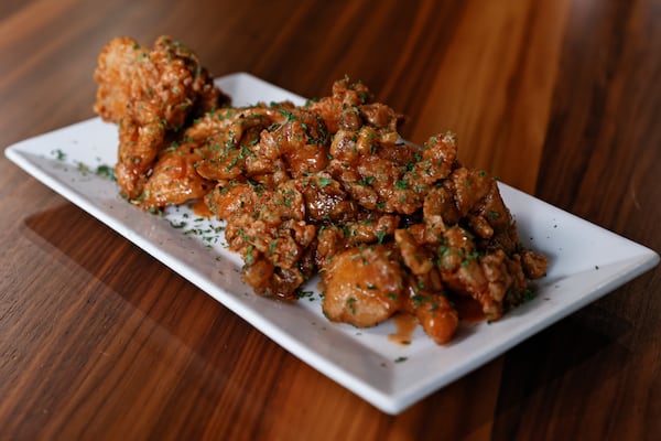 Life Bistro in Sylvan Hills is known for their Sweet & Spicy Oyster Shrooms. (Natrice Miller / natrice.miller@ajc.com)