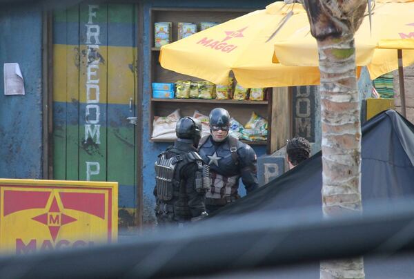 "Captain America: Civil War" has been filming in downtown Atlanta. Photo: Adriana Plasencia