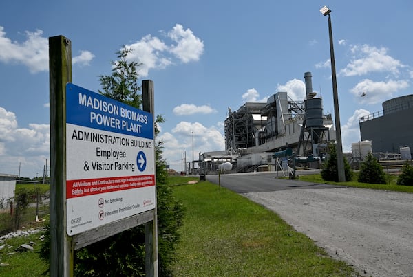 Photo shows Biomass Power Plant in Madison County on Thursday, June 13, 2024, in Colbert. The plant is owned by Georgia Renewable Power, a subsidiary of Greenfuels Energy LLC. Greenfuels also owns Twin Pines Minerals, the company linked to the plan to mine near the Okefenokee Swamp.  Hyosub Shin/AJC (Hyosub Shin / AJC)