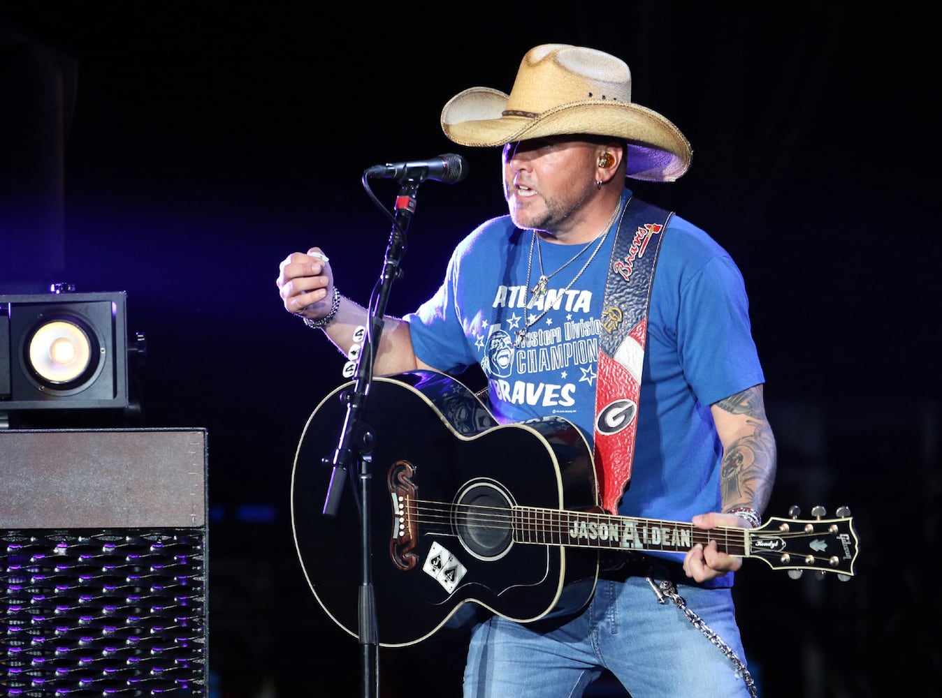 Macon native Jason Aldean rocked Atlanta's Lakewood Amphitheatre on Saturday, August 5, 2023, on his Highway Desperado Tour. Mitchell Tenpenny and Corey Kent were the openers. (Photo: Robb Cohen for The Atlanta Journal-Constitution)