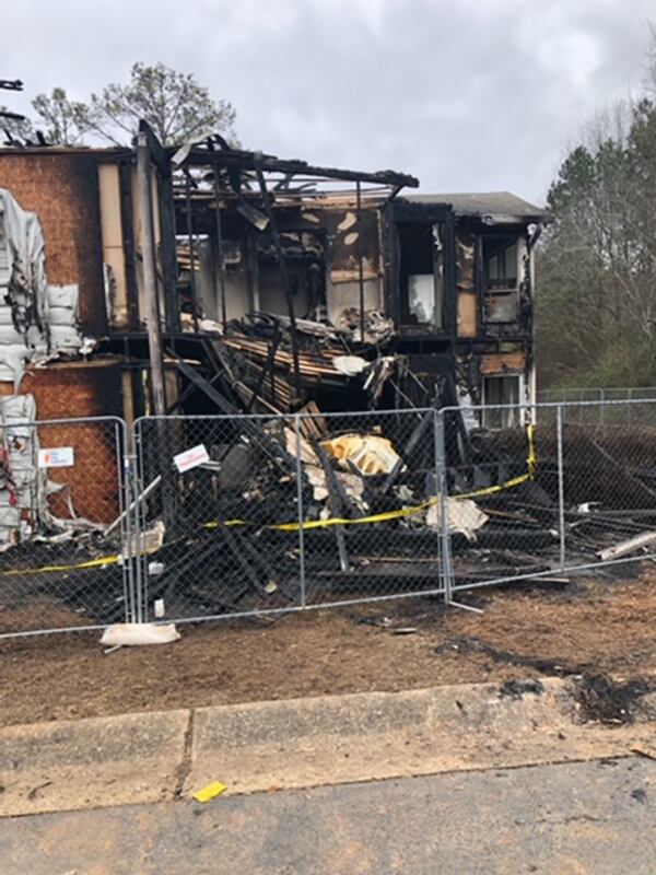 About 20 people were displaced when a car crashed into a Gwinnett apartment complex and caused a gas leak and a fire. 