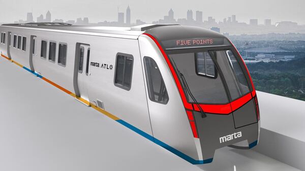 MARTA is seeking public comment on the exterior design of its rail cars. This is one of the "minimalist" designs.