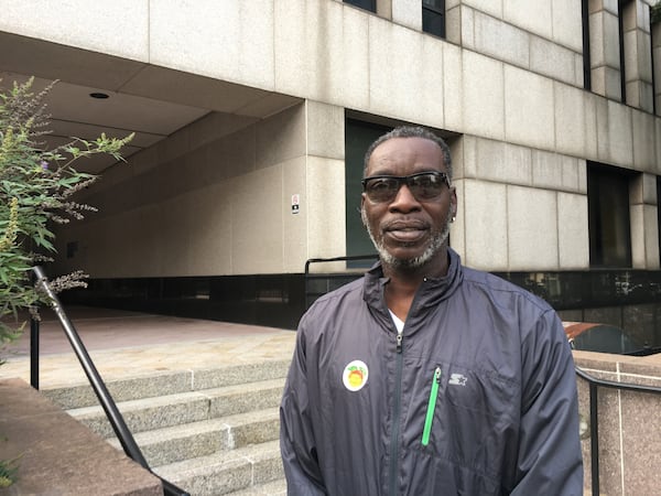 Michael Elloie voted early at the Fulton County Government Center on Oct. 17, 2018.