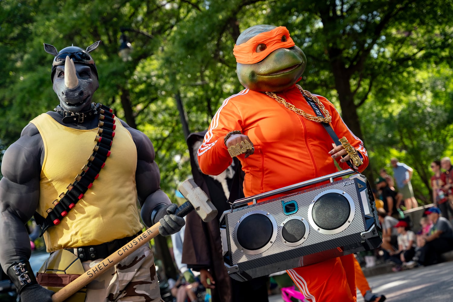 Thousands lined up along Peachtree Street Saturday morning for the annual Dragon Con parade.