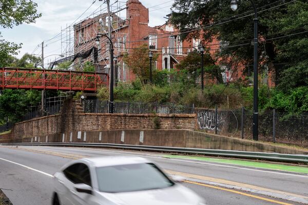 Gaines Hall  was a former girls’ dorm at Morris Brown College that has fallen into disrepair. (Natrice Miller/ Natrice.miller@ajc.com)