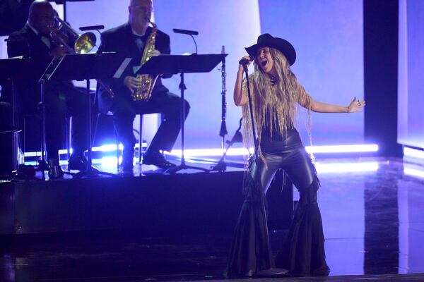 Lainey Wilson performs 'Let the Good Times Roll' during the 67th annual Grammy Awards on Sunday, Feb. 2, 2025, in Los Angeles. (AP Photo/Chris Pizzello)