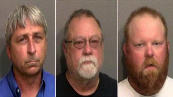 The three defendants in Ahmaud Arbery case. From left to right, Roddie Bryan, Greg McMichael and Travis McMichael.