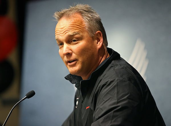 November 29, 2013 - Atlanta, Ga.: University of Georgia coach Mark Richt speaks to patients and family members as he and members of the University of Georgia football team visits the Shepherd Center the day before the Bulldogs' regular season finale at Georgia Tech Friday afternoon in Atlanta, Ga., November 29, 2013. The Georgia football team split into two groups one visiting the Shepherd Center and the other visiting Children's Healthcare of Atlanta. The visits have become a tradition for the Bulldog team every other year when playing at Georgia Tech on Thanksgiving weekend. JASON GETZ / JGETZ@AJC.COM "If you ask me, Phil Steele really knows football." (AJC file photo)