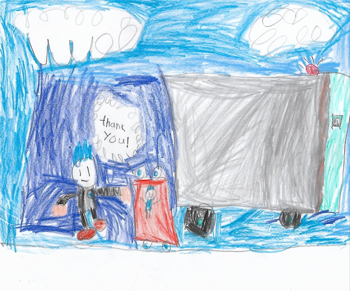 Art from the Heart: Kids thank front-line public safety workers