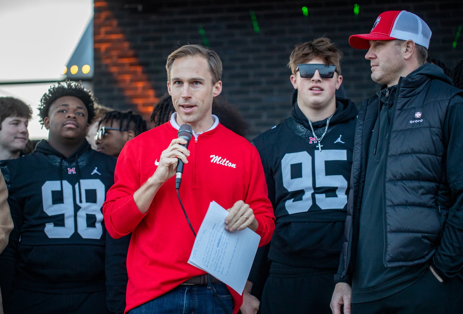 Milton High School football champs parade and celebration