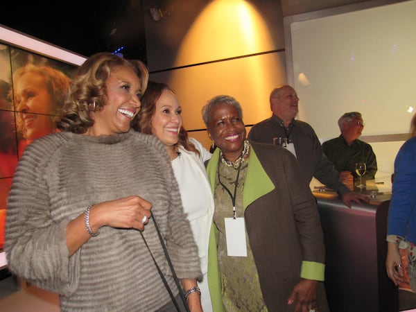  Atlanta TV royalty: Amanda Davis and Monica Pearson flank Brenda Davis. CREDIT: Rodney Ho/ rho@ajc.com