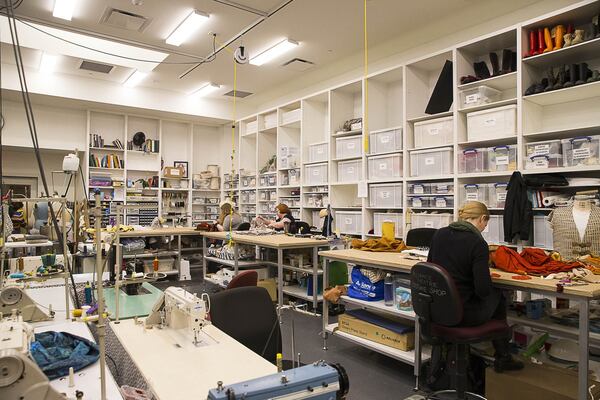 The $32 million renovation at the Alliance Theatre took the costume shop out of the basement and brought it up to the fourth floor, where windows and natural light make the job easier, and more pleasant. ALYSSA POINTER/ALYSSA.POINTER@AJC.COM