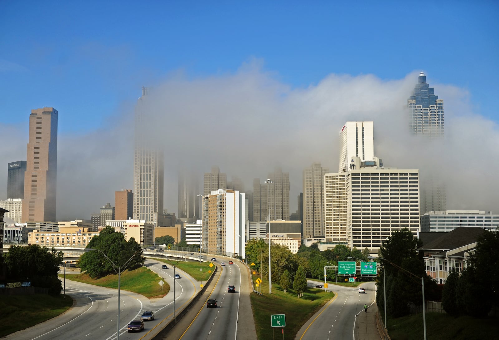 Freedom Parkway as seen from the Jackson Street Bridge in this 2012 file photo.