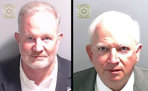 Atlanta bondsman Scott Hall and Trump campaign attorney John Eastman were booked at the Fulton County Jail on Tuesday and released on bond hours later. (Fulton County Sheriff's Office)