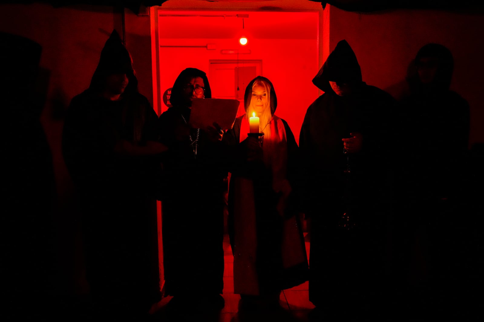 The Temple of Satan: Satanists and Luciferians of Chile members take part in a monthly ceremony in Santiago, Friday, Sept. 27, 2024. (AP Photo/Esteban Felix)