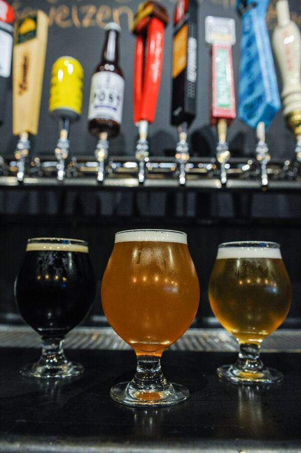 Local craft beer at the bar a Ba Bellies. (BECKY STEIN PHOTOGRAPHY)