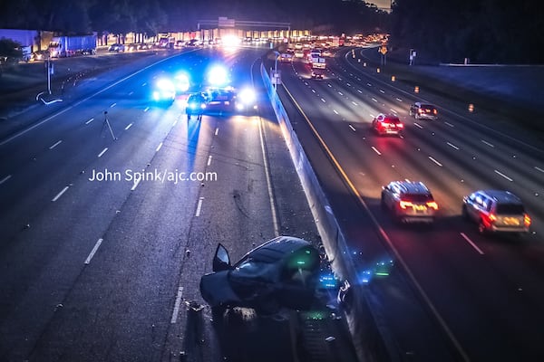 The shutdown caused miles of backups on the Perimeter during the Friday morning commute.