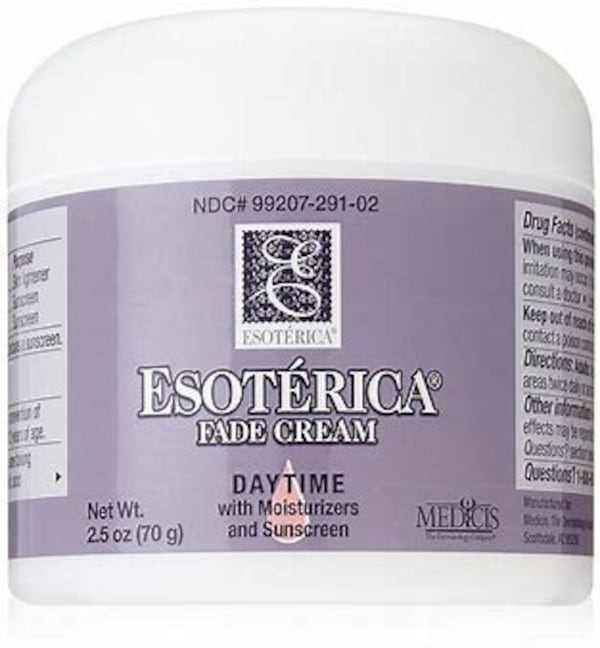 Now discontinued, Esoterica Fade Cream contained hydroquinone as the main active ingredient, which the U.S. Food and Drug Administration no longer approves for over-the-counter sales.