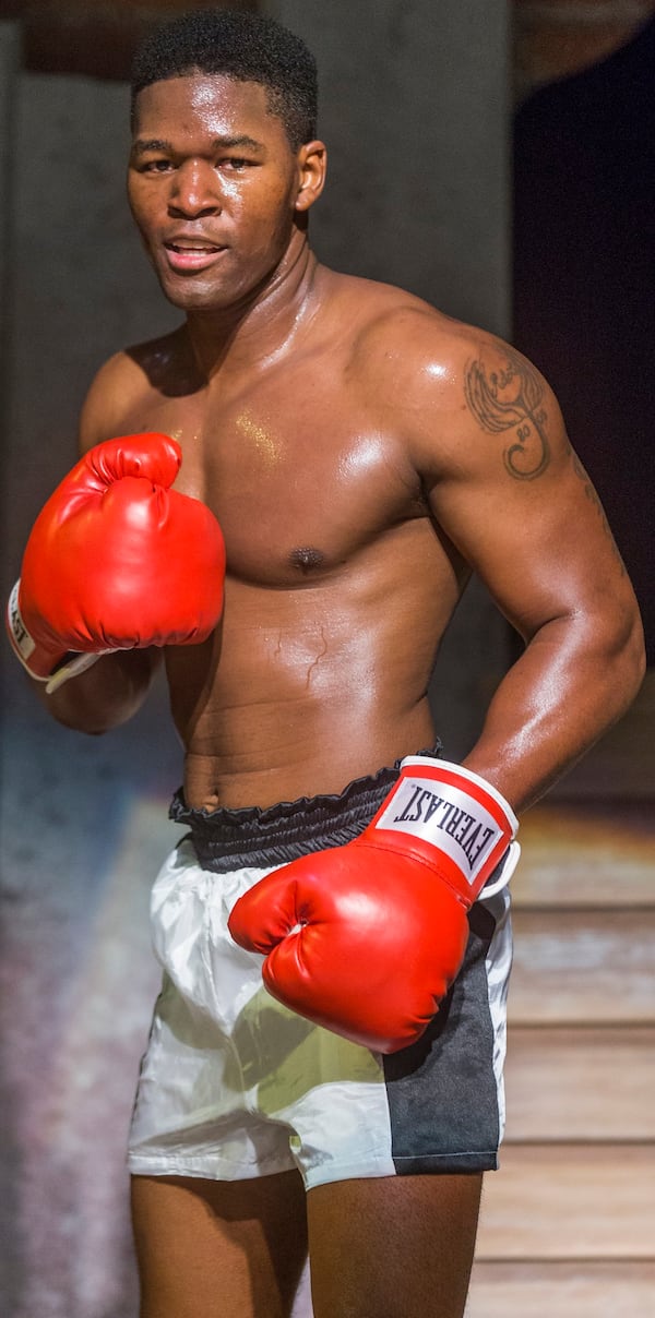 Rob Demery portrays Muhammad Ali in "Fetch Clay, Make Man" with True Colors Theatre. PHOTO CREDIT: Atlanta Event Photography