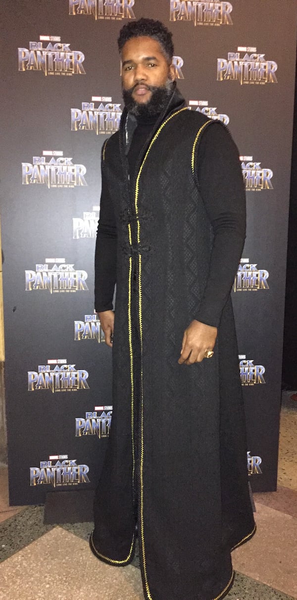 Atlantan Carl Ulysses Bowen was one of tailors on the “Black Panther” film. He designed an outfit to wear to the premiere that felt like something the Black Panther would wear to a formal event in Wakanda.