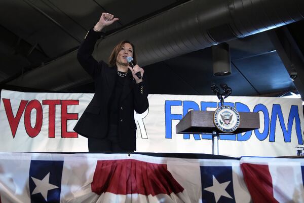 Democratic presidential nominee Vice President Kamala Harris speaks during a campaign event at Montage Mountain Resort in Scranton, Pa., Monday, Nov. 4, 2024. (AP Photo/Jacquelyn Martin)