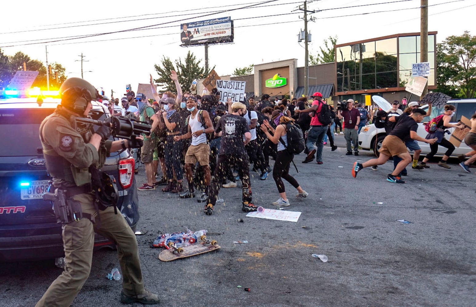 PHOTOS: Protesters gather in Atlanta over Friday’s police shooting