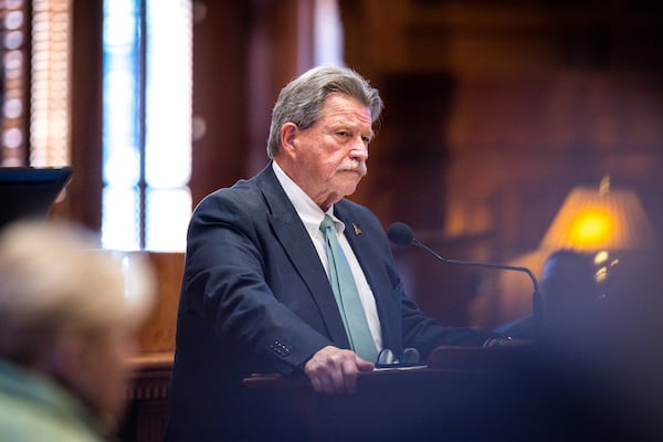 State Rep. Alan Powell, R-Hartwell, speaks at the House of Representatives in Atlanta. (Arvin Temkar / arvin.temkar@ajc.com)