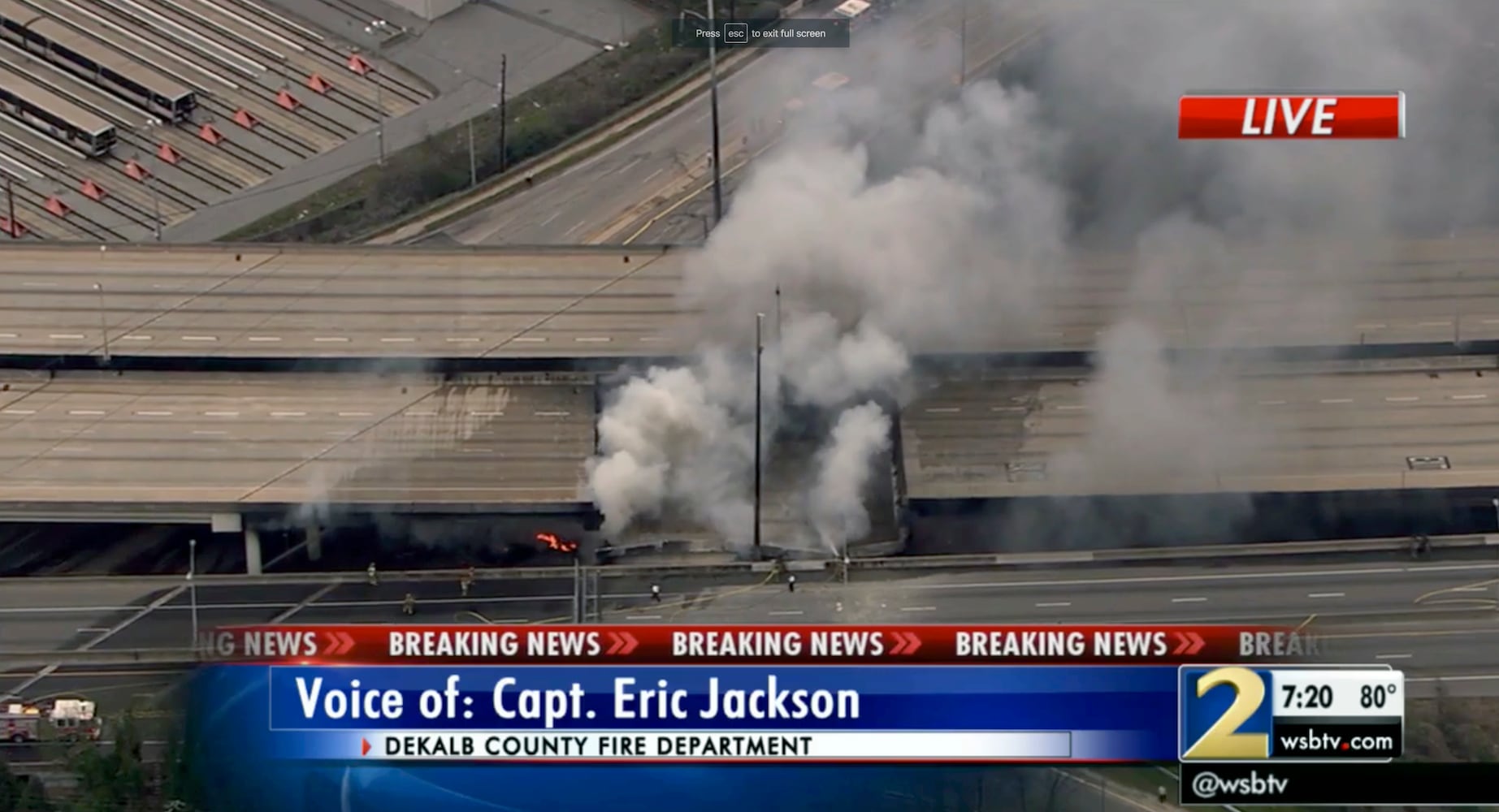 Interstate 85 overpass fire and collapse