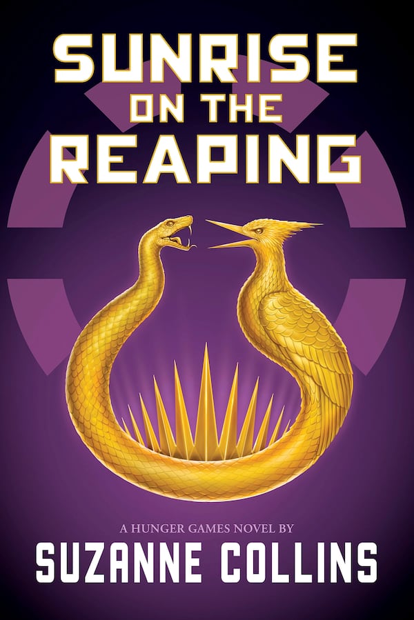 This image released by Scholastic shows "Sunrise on the Reaping" by Suzanne Collins. (Scholastic via AP)