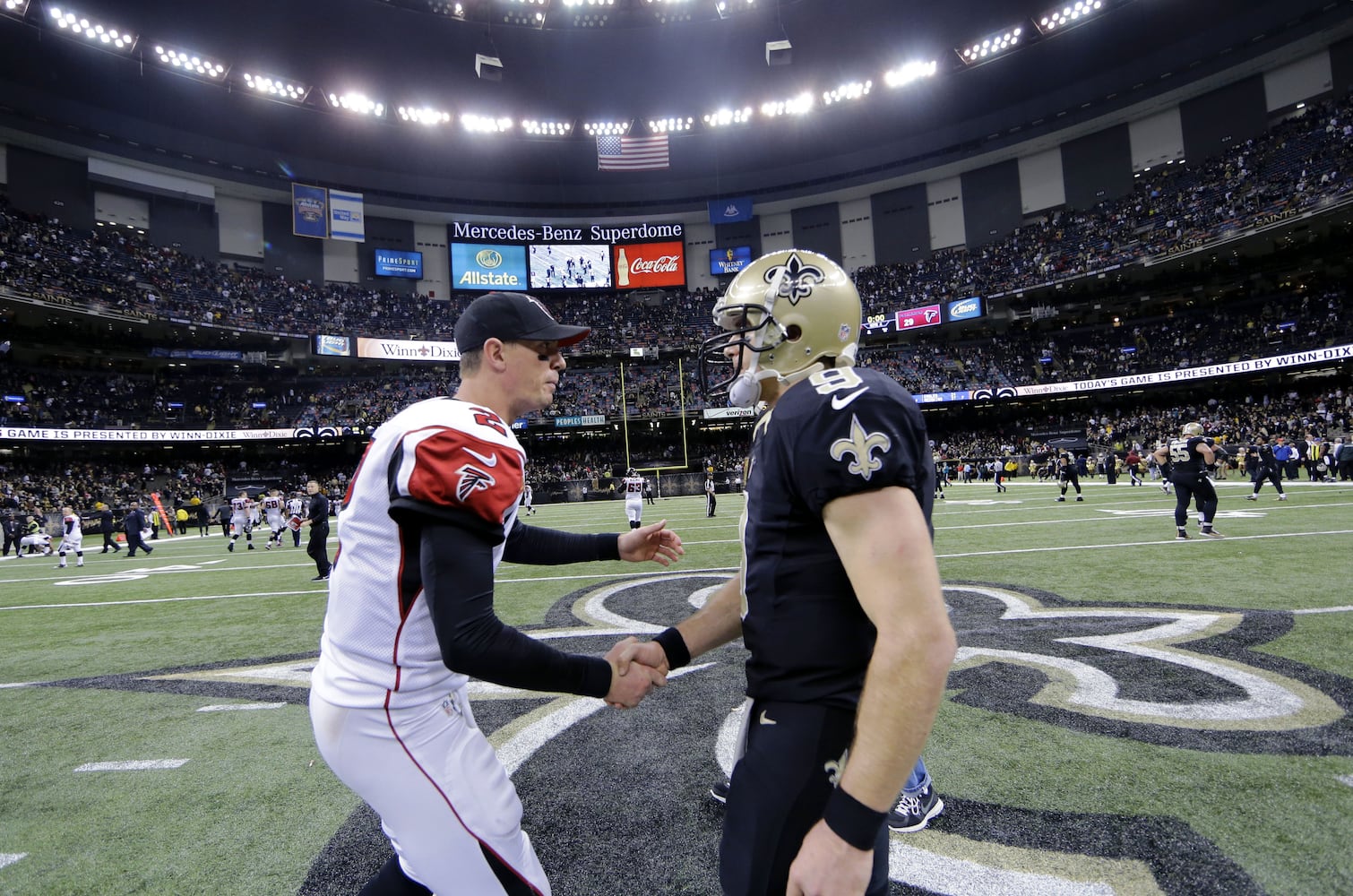 Falcons score big victory vs. Saints