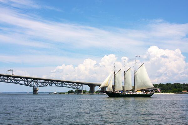 Float along the shores of the York River in Virginia and get a taste of the golden age of sailing as you spy dolphins and osprey. CONTRIBUTED BY VIRGINIA TOURISM CORP.