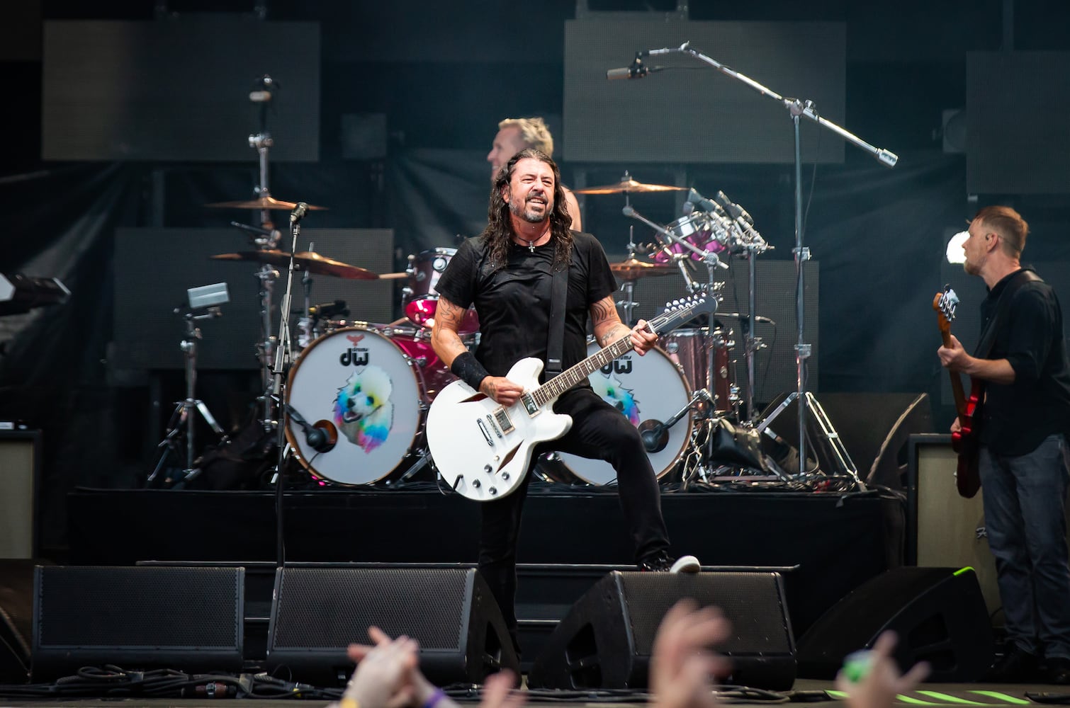 Atlanta, Ga: Foo Fighters closed out Shaky Knees 2024 on Sunday night with extended versions of their biggest hits. Photo taken Sunday May 5, 2024 at Central Park, Old 4th Ward. (RYAN FLEISHER FOR THE ATLANTA JOURNAL-CONSTITUTION)