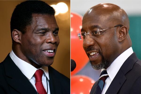 After months of hedging his comments, Republican U.S. Senate candidate Herschel Walker, left, said this past week that he would debate U.S. Sen. Raphael Warnock on Oct. 14 in Savannah.