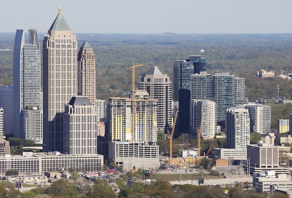 March 31, 2017 - Atlanta - Midtown was on the agenda for Amazon’s tour of Atlanta. BOB ANDRES /BANDRES@AJC.COM