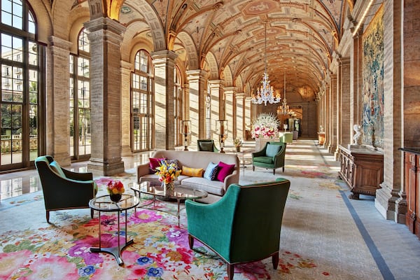 The recently refreshed 200-foot-long lobby of The Breakers Palm Beach was originally built in 1926. Contributed by The Breakers Palm Beach